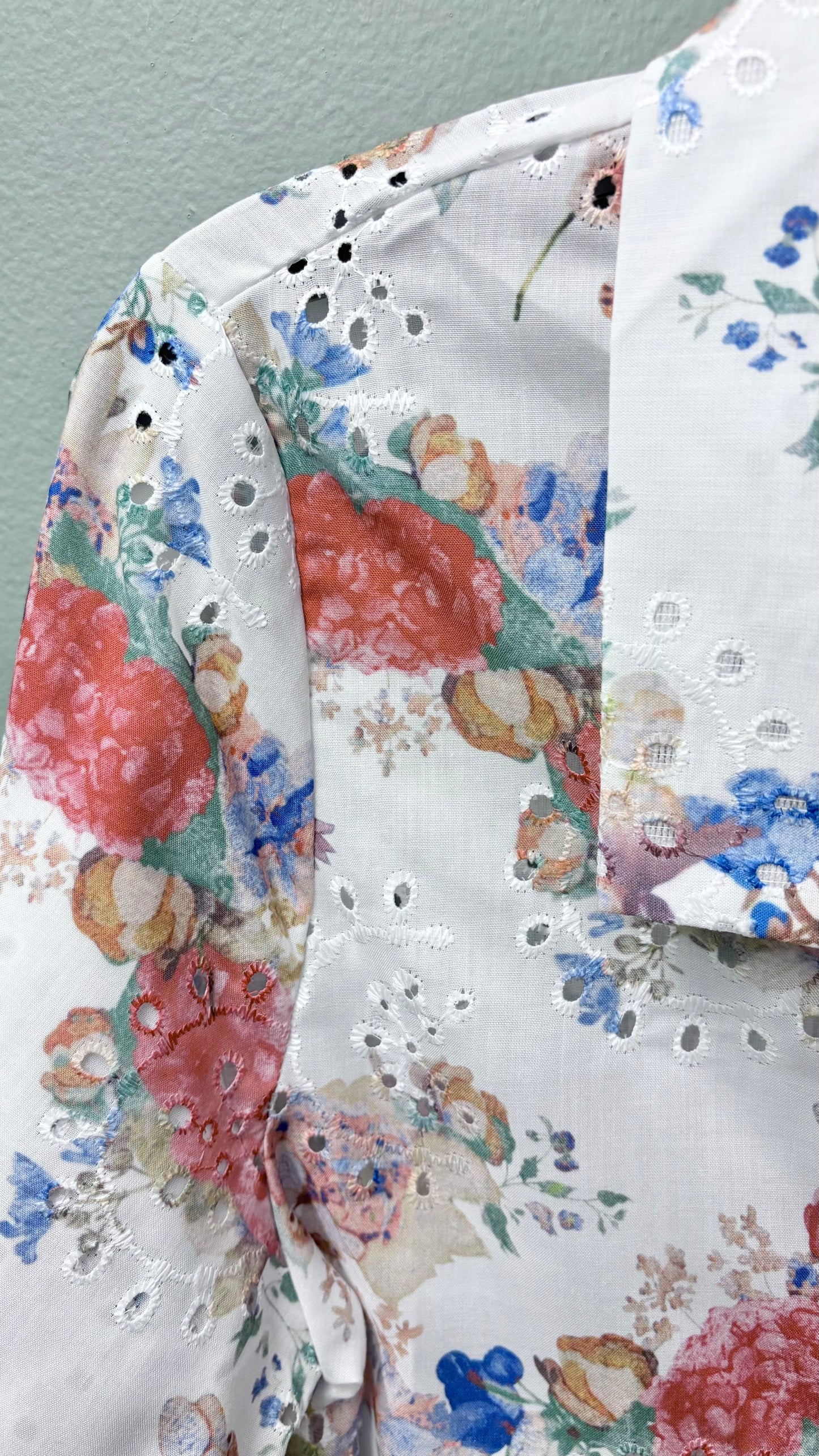 * Kamana Eyelet Floral Top