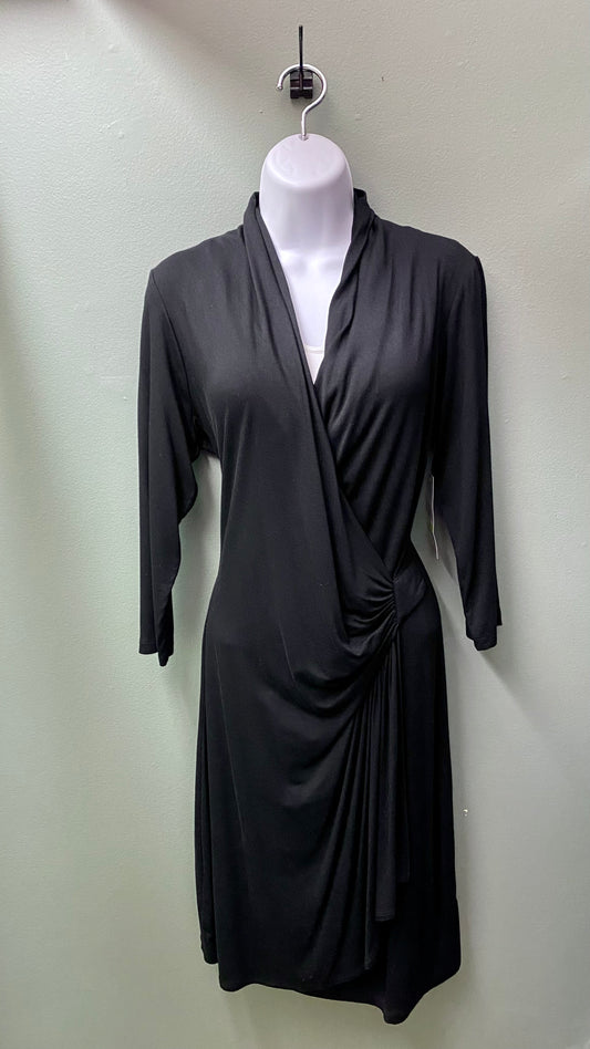 Karen Kane Black Drape Front Dress