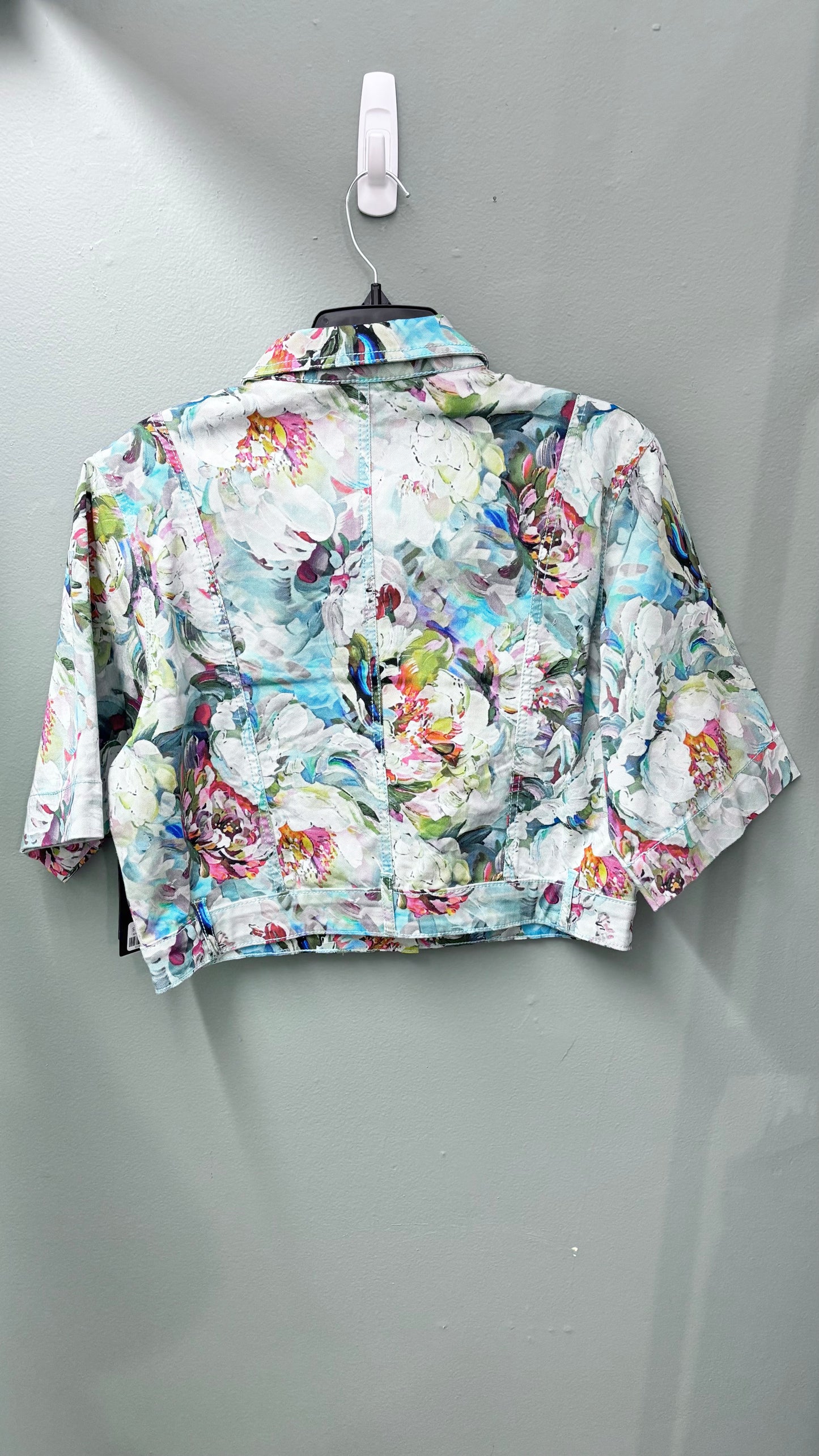 * APNY Cropped Floral Jean Jacket
