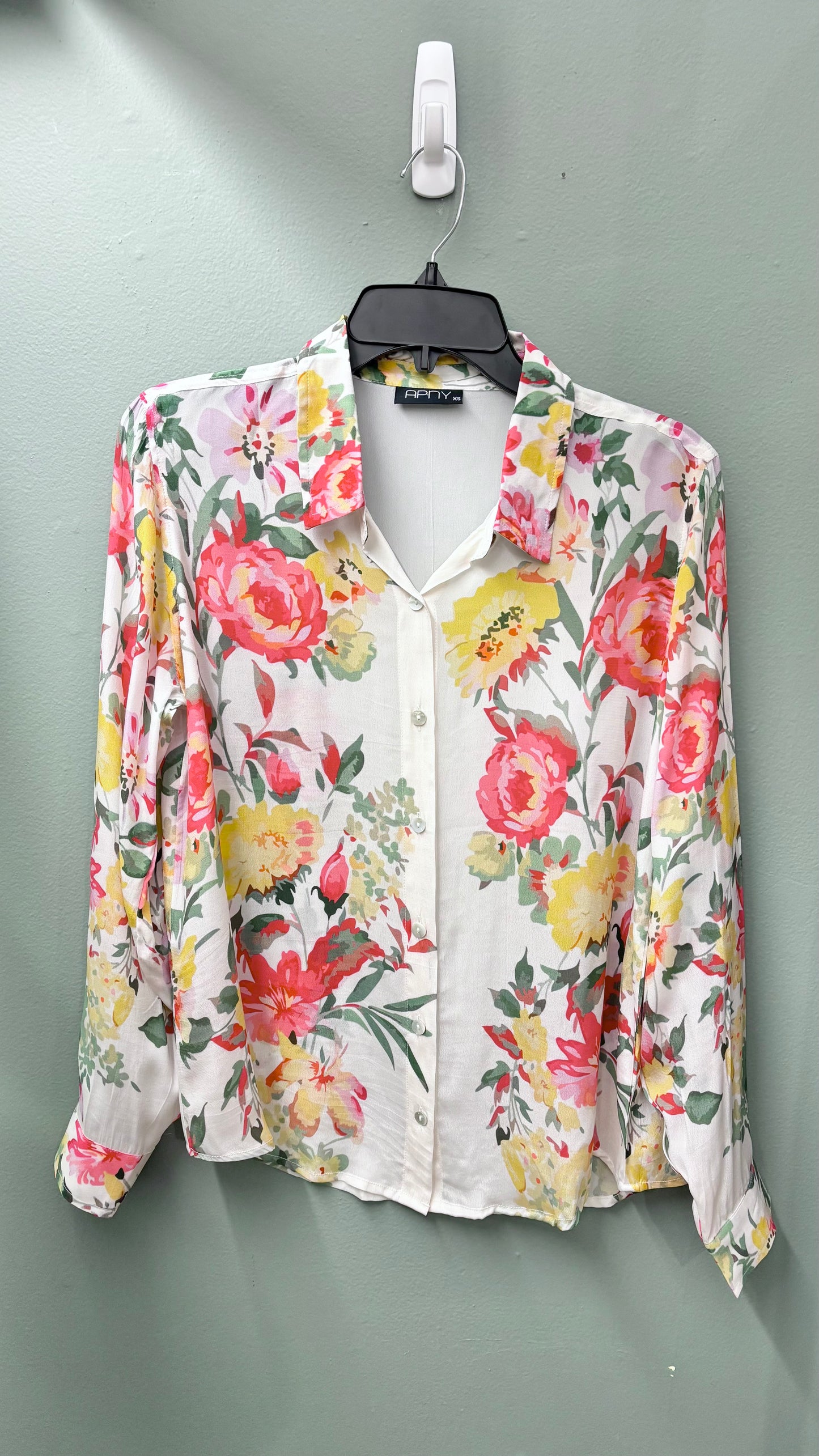 * APNY White Floral Blouse