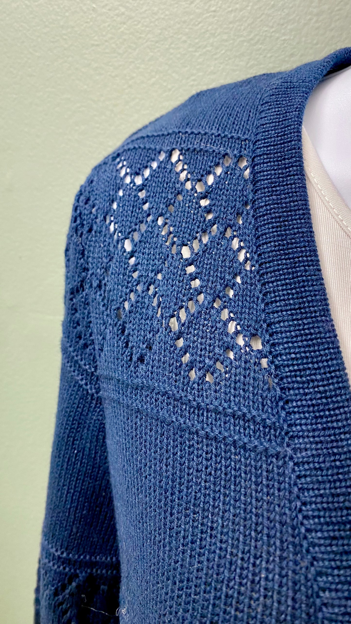 * Multiples Navy Short Cardigan