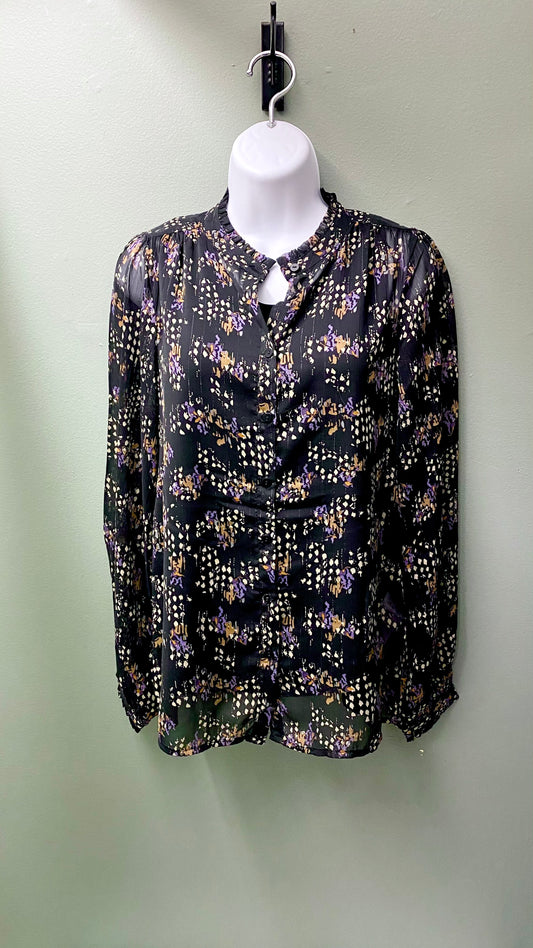 Soya Sheer Black Printed Top