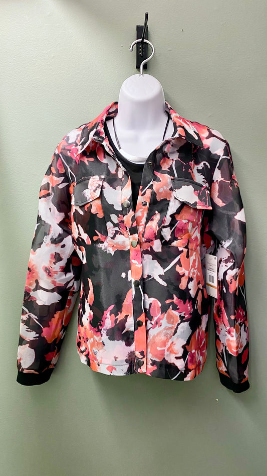 Multiples Snap Front Floral Shirt