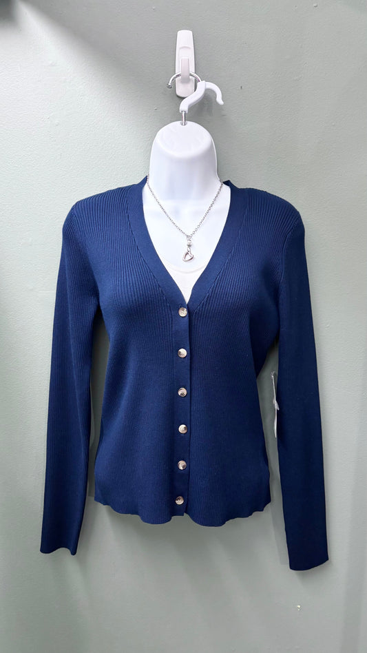 Karen Kane Ribbed Buttoned Sweater