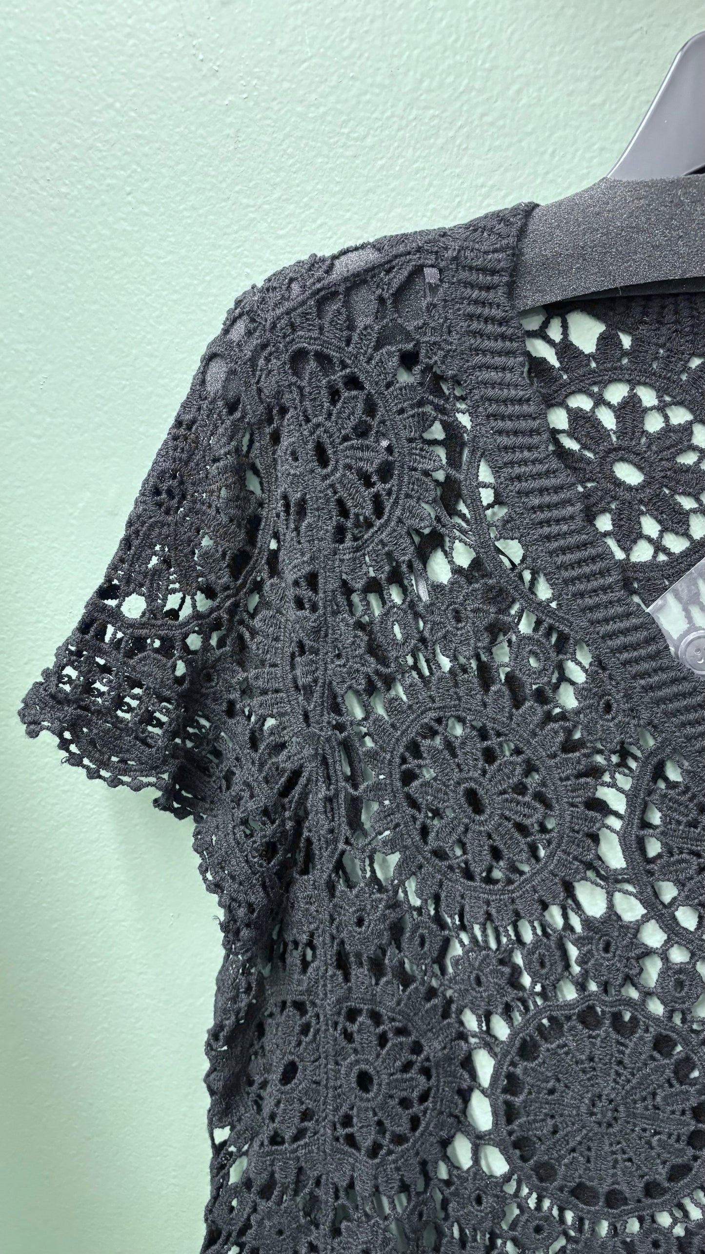 Charlie B Crochet Bolero Top