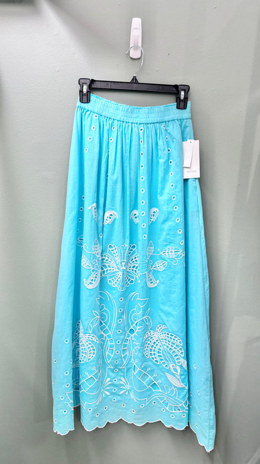 * Karen Kane Embroidered Cotton Skirt
