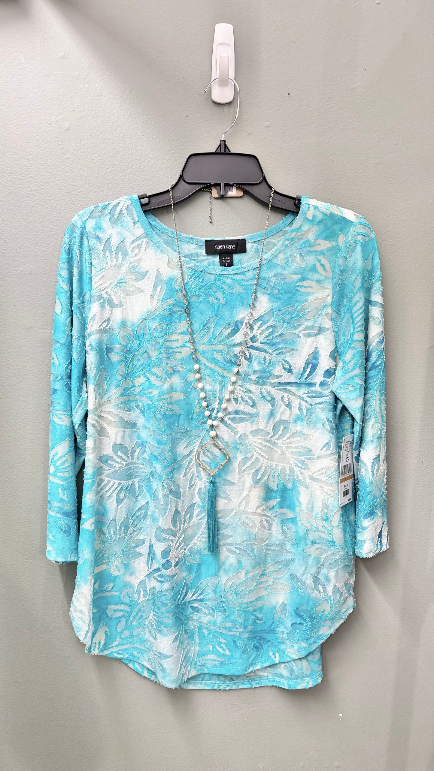 * Karen Kane Turquoise Burnout Top