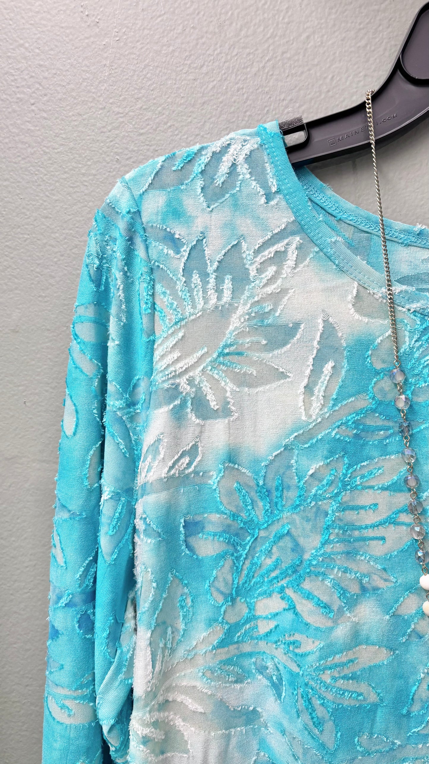 * Karen Kane Turquoise Burnout Top