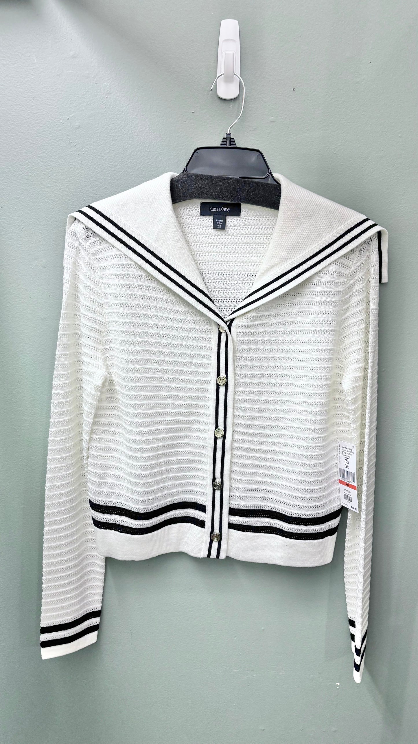 * Karen Kane Sailor Eyelet Sweater Top