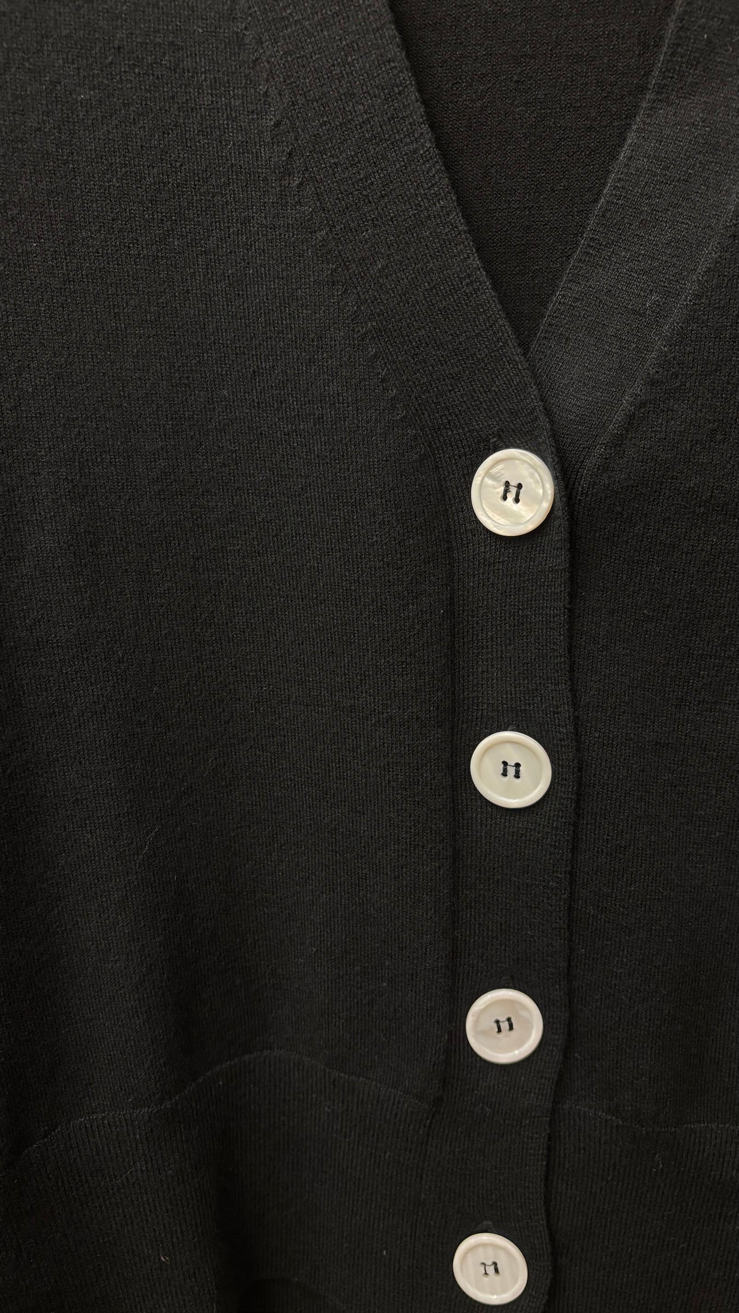 * Karen Kane White Buttoned Black Cardigan