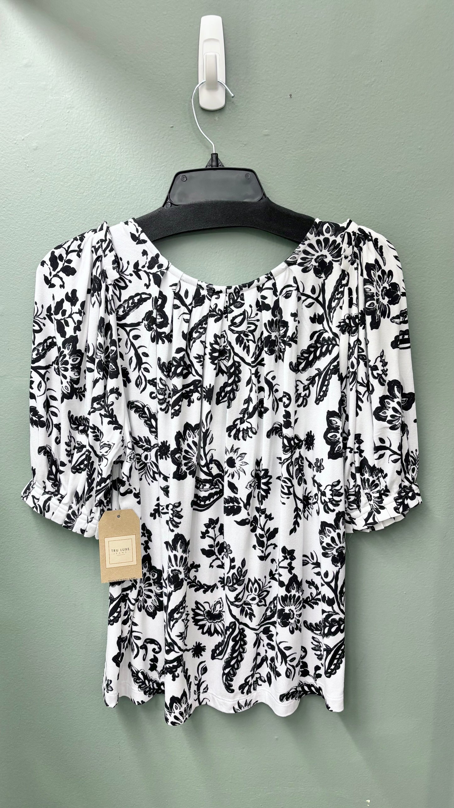 * Tru Luxe Pleated Knit Top