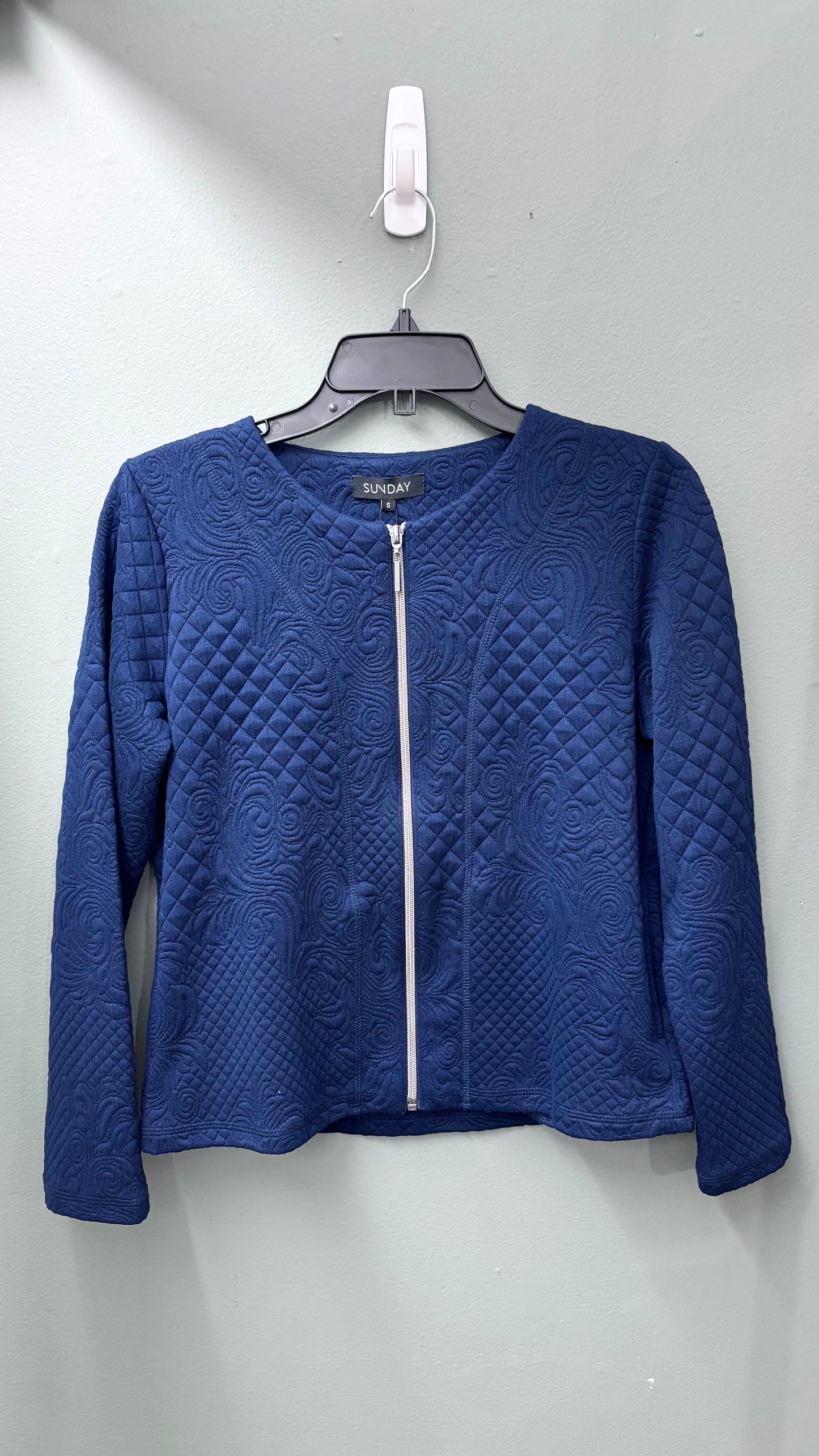 * Sunday Navy Zipped Cardigan