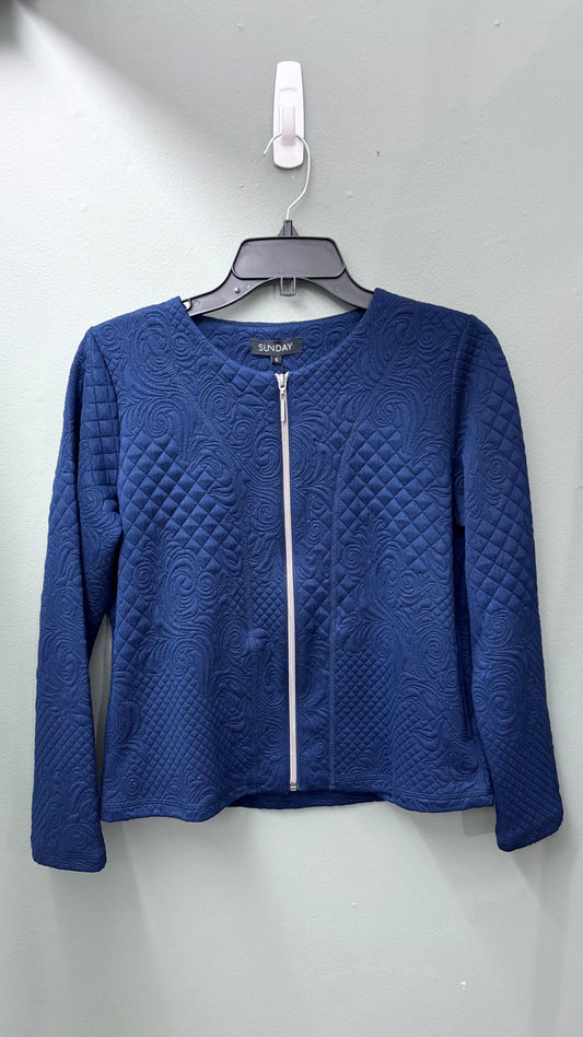 * Sunday Navy Zipped Cardigan