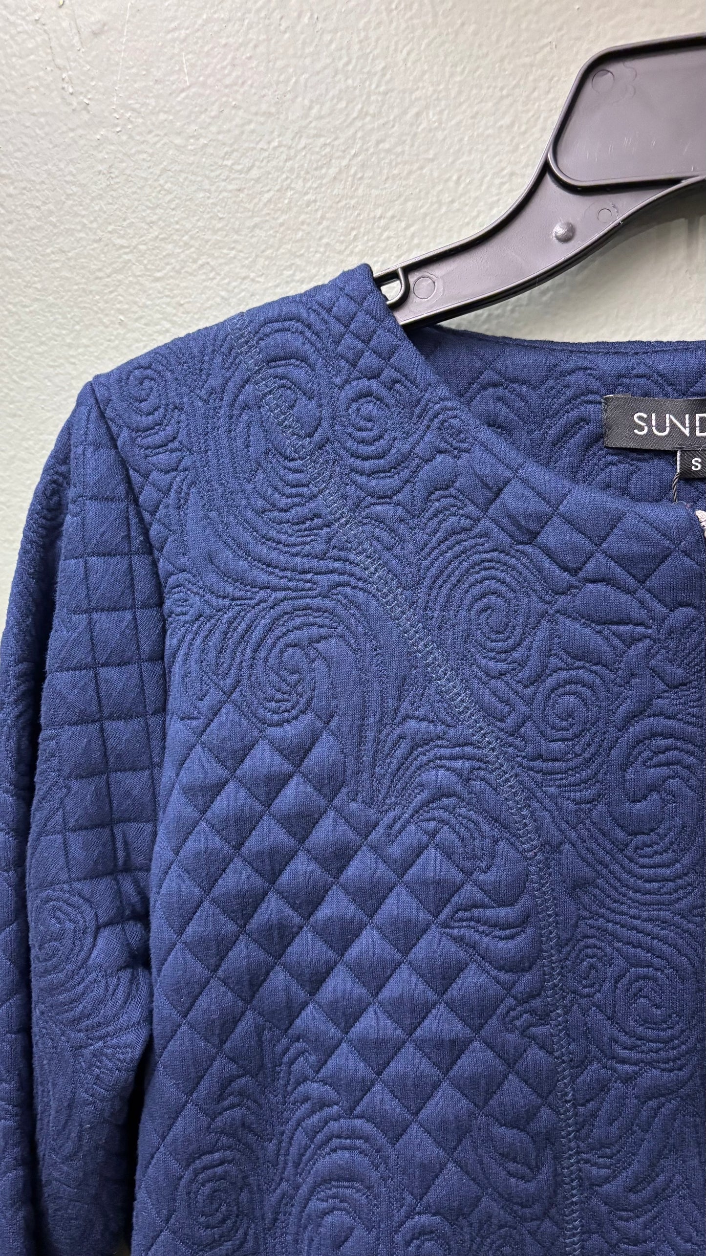 * Sunday Navy Zipped Cardigan