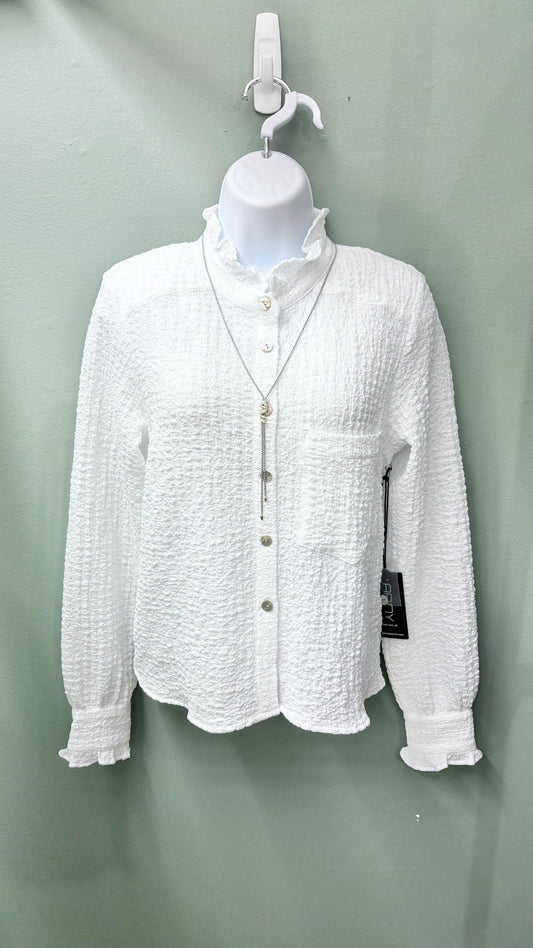 APNY White Textured Top