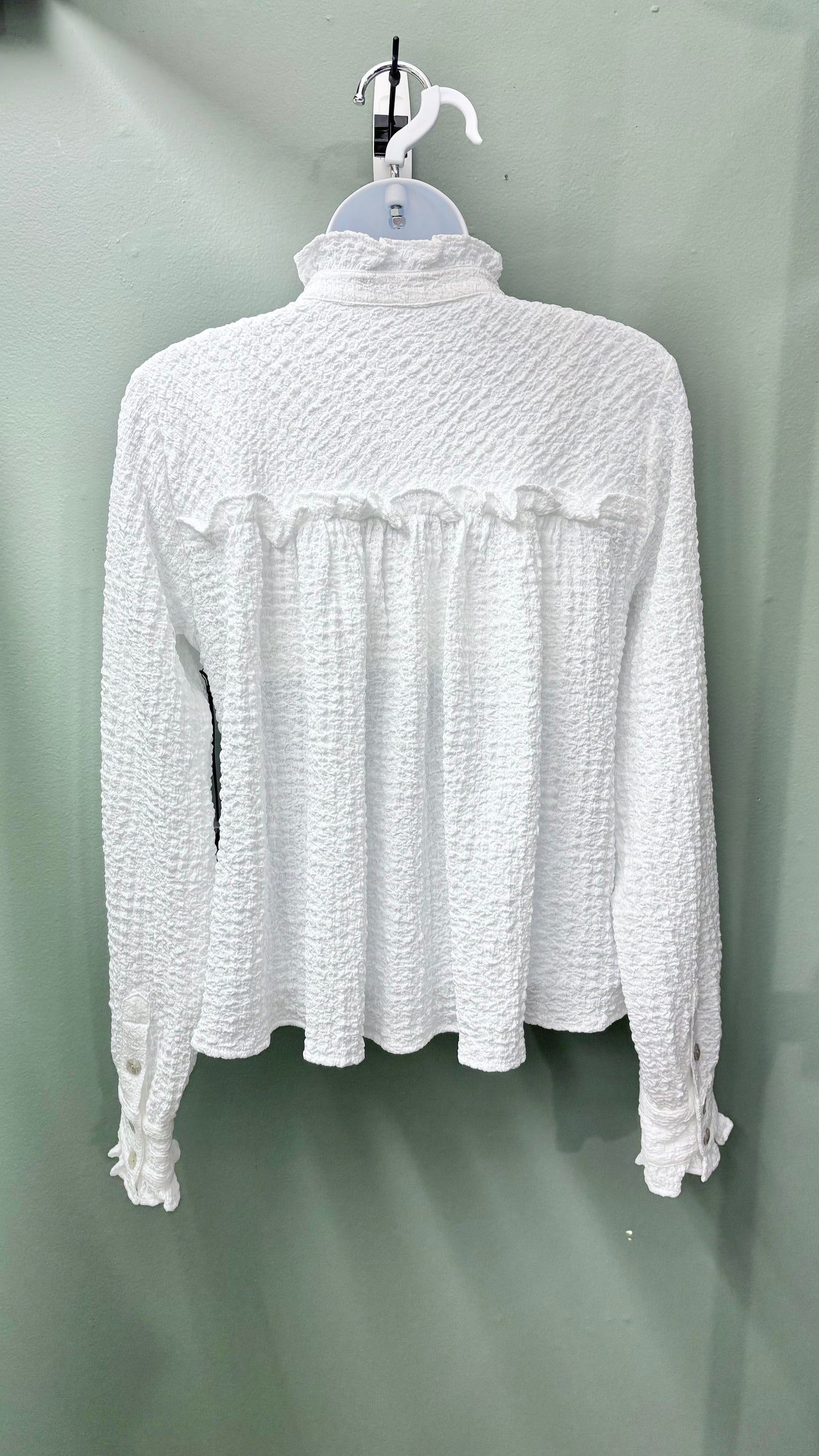 APNY White Textured Top
