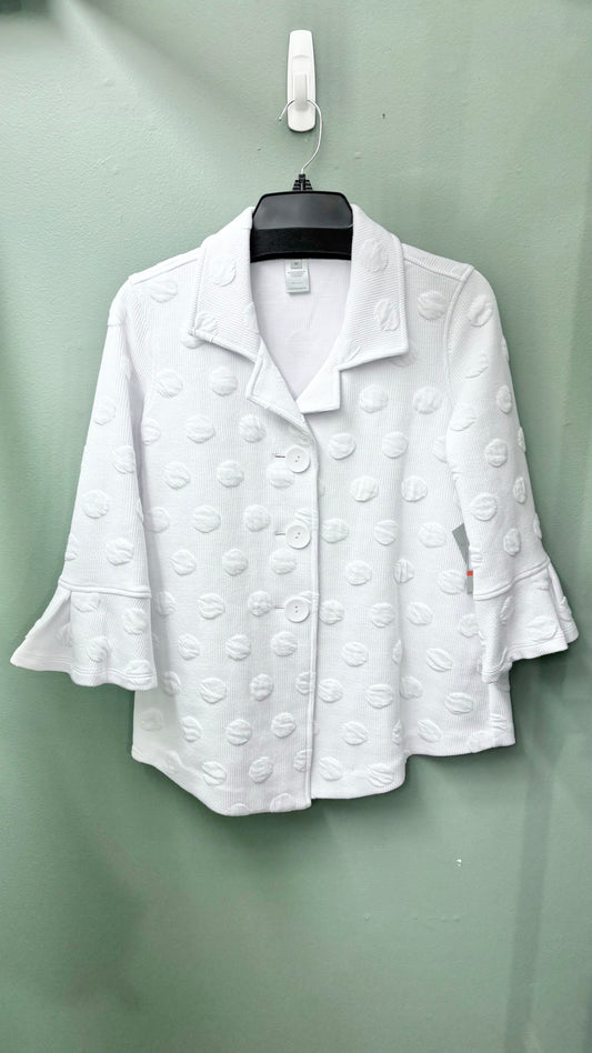 Multiples Textured Dot Jacket Top