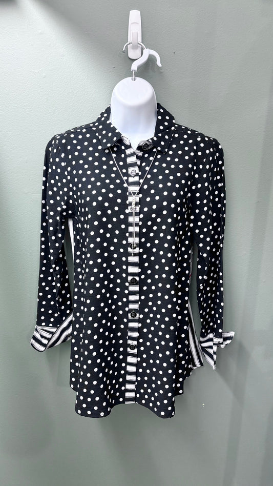* Multiples Dots and Stripes Top