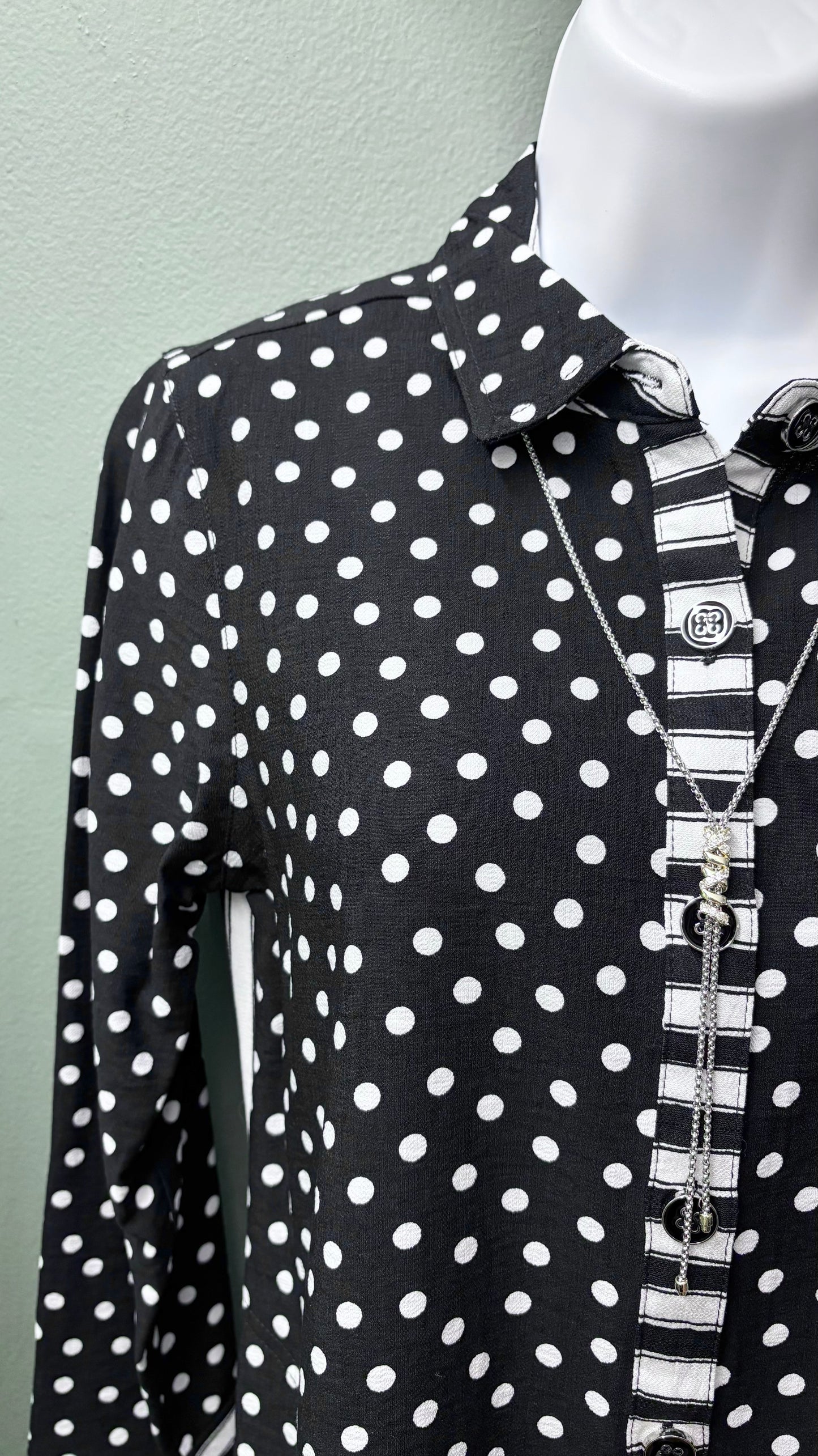 * Multiples Dots and Stripes Top