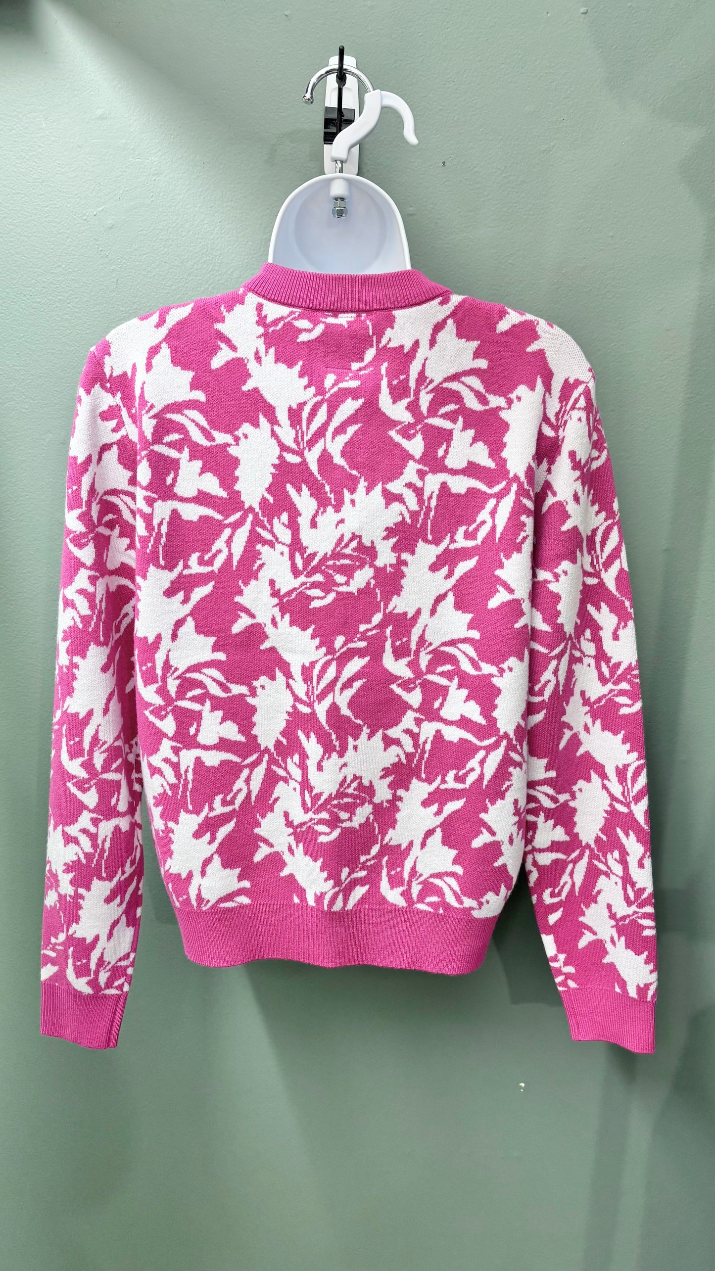 Rain + Rose Fuchsia Patterned Sweater