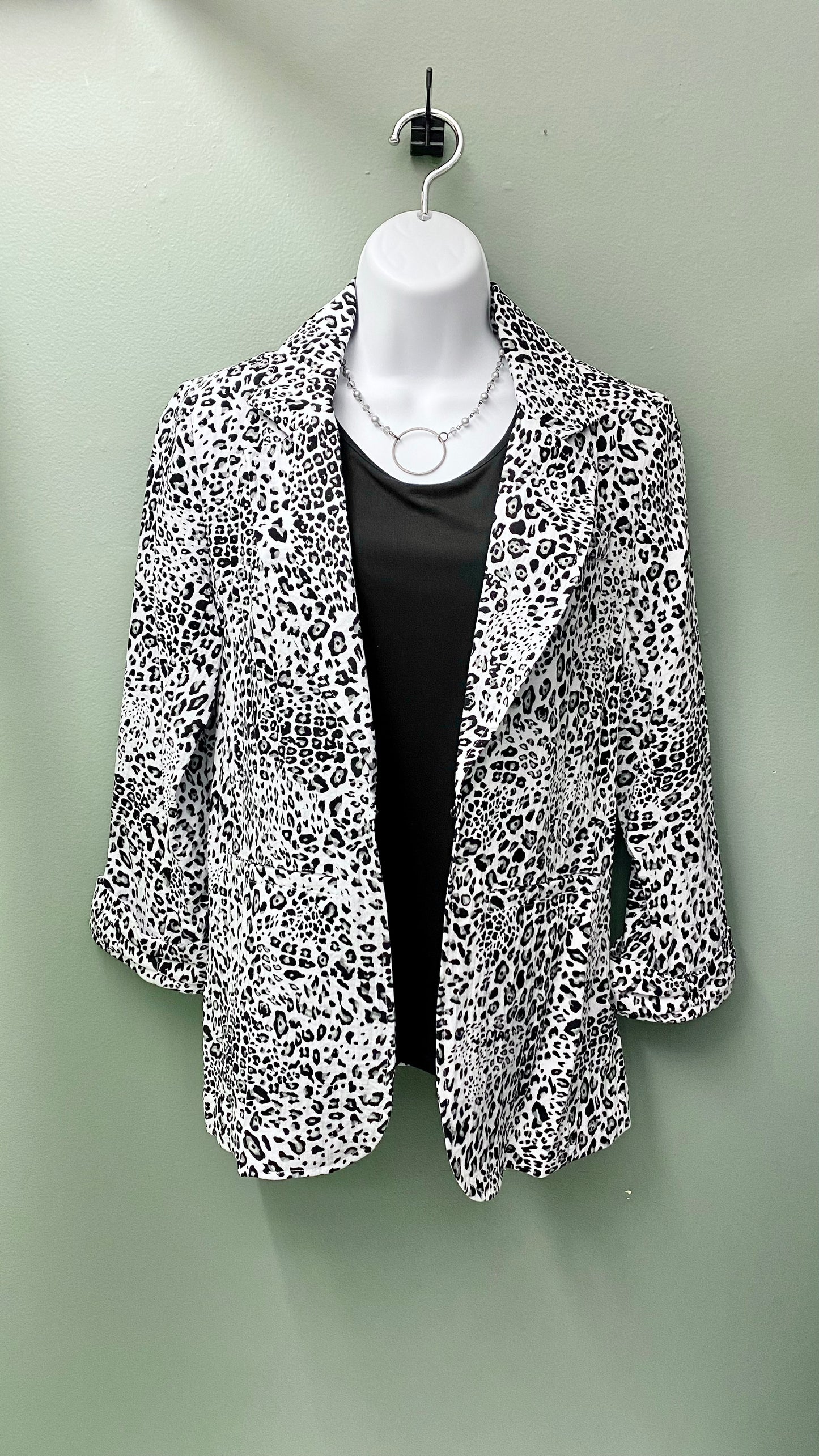 Multiples Leopard Lapel Shirt