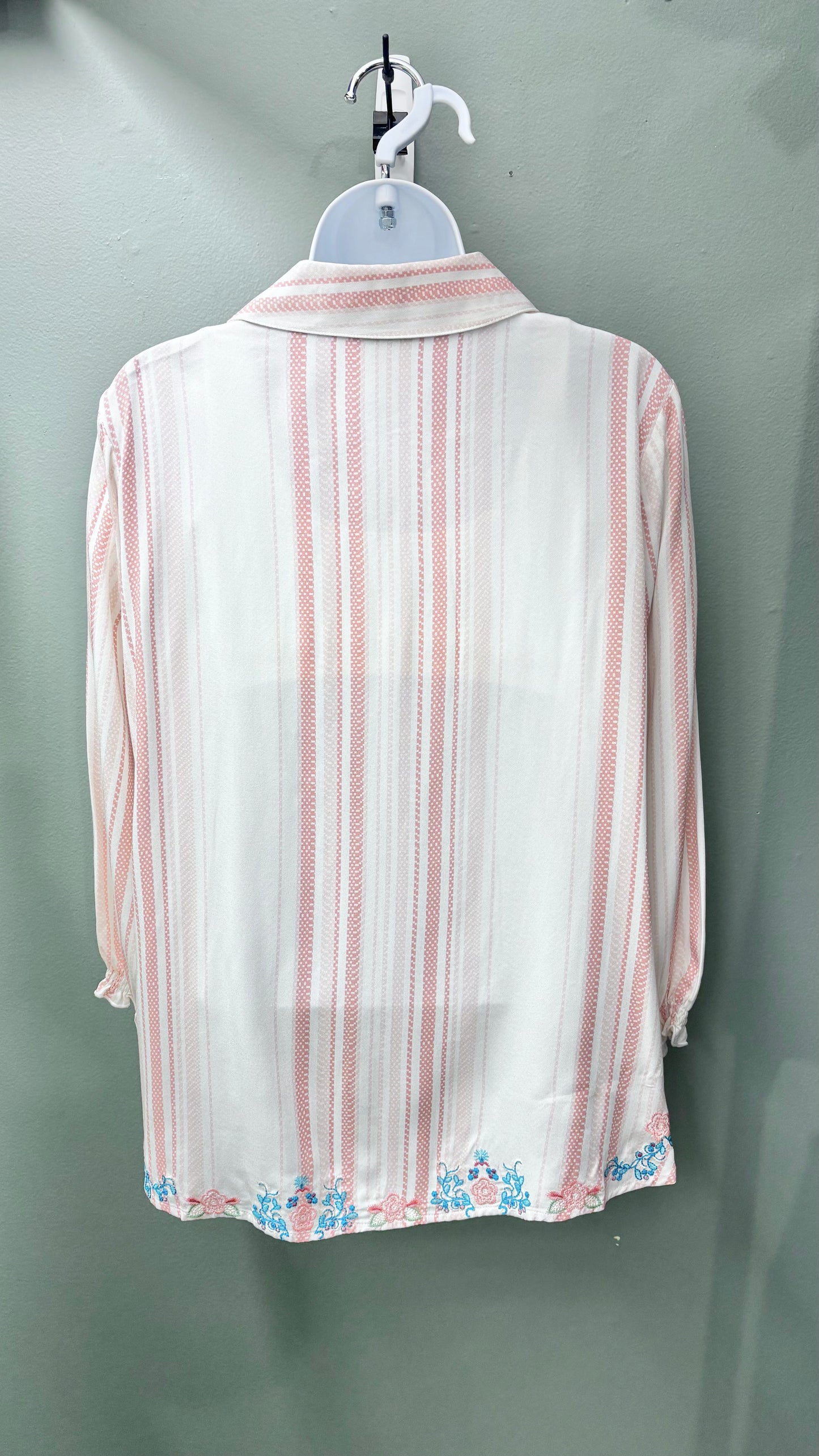 Tru Luxe Embroidered Button Up Top
