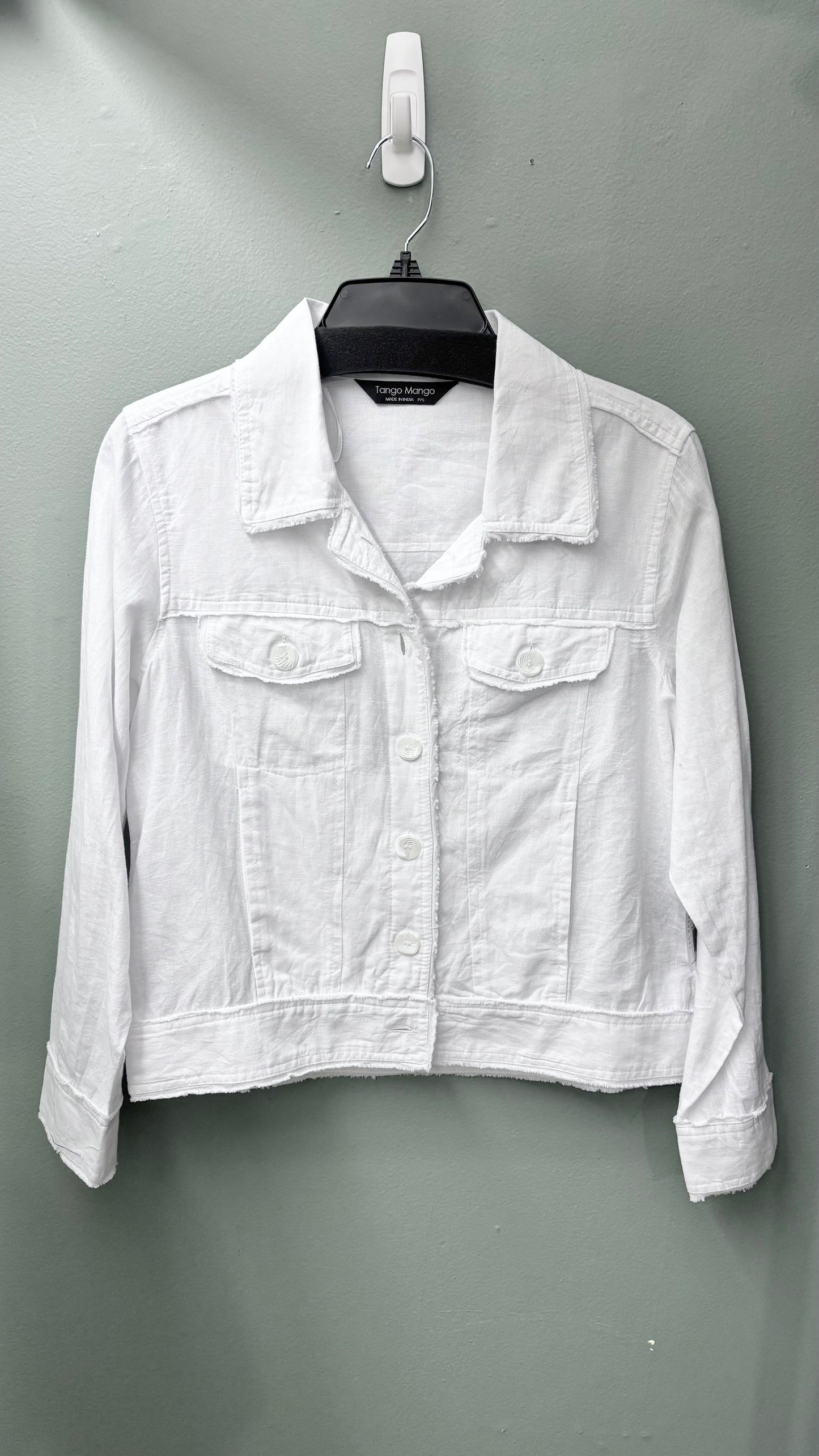 Tango Mango White Linen Jacket