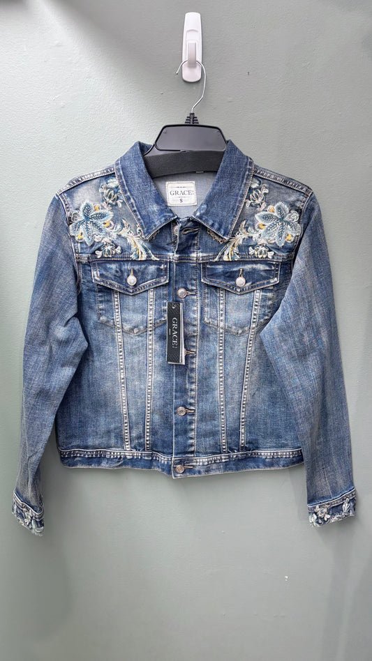 Grace Denim Embroidered Jacket