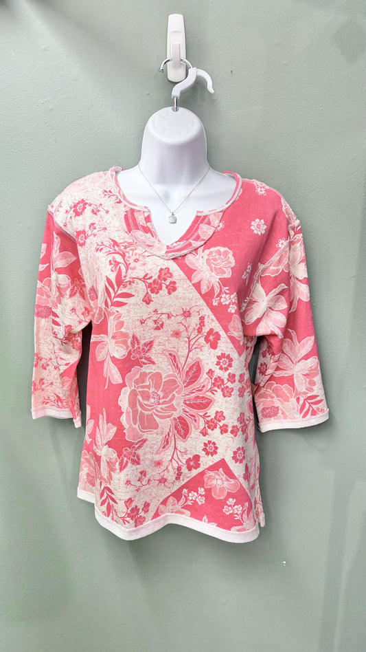 Tru Luxe Pink Floral Print Top