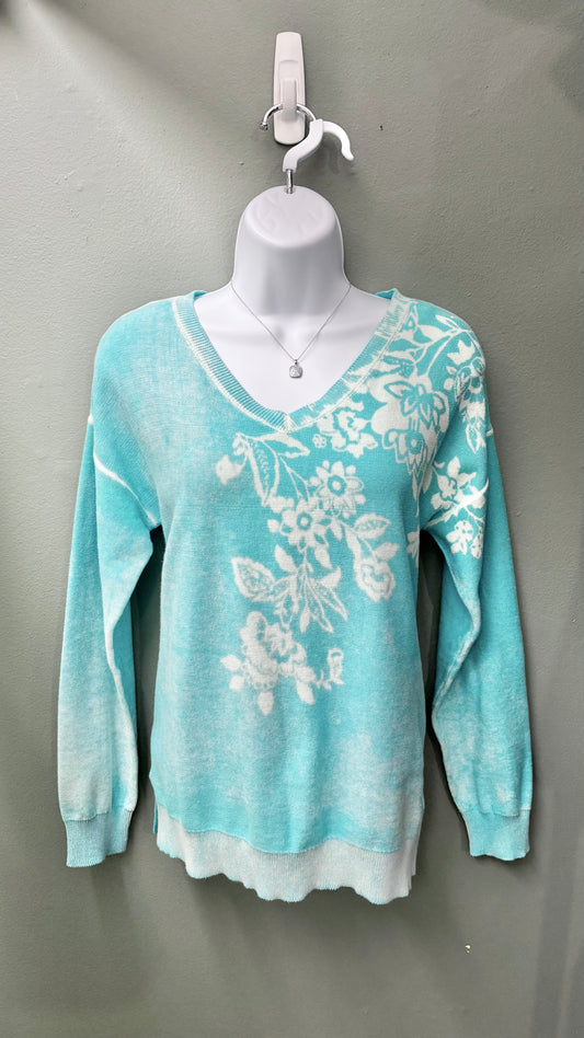 Tru Luxe Turquoise Printed Top